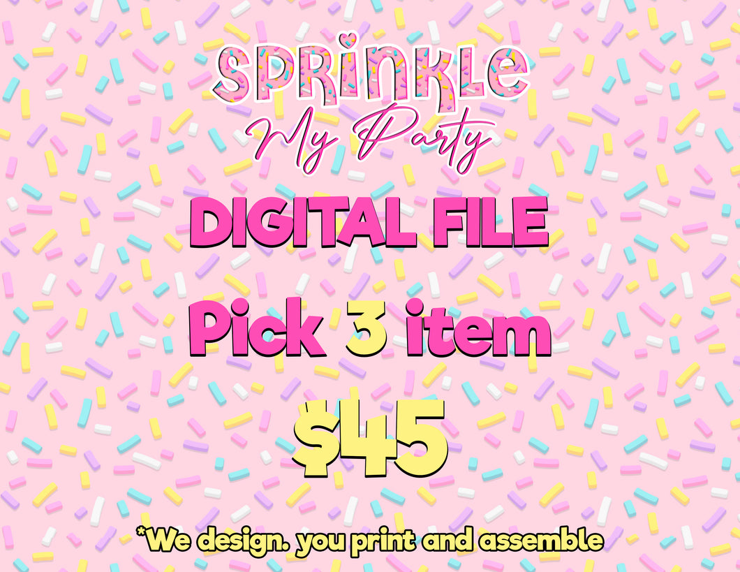 3 Digital Files (You print and assemble yourself)