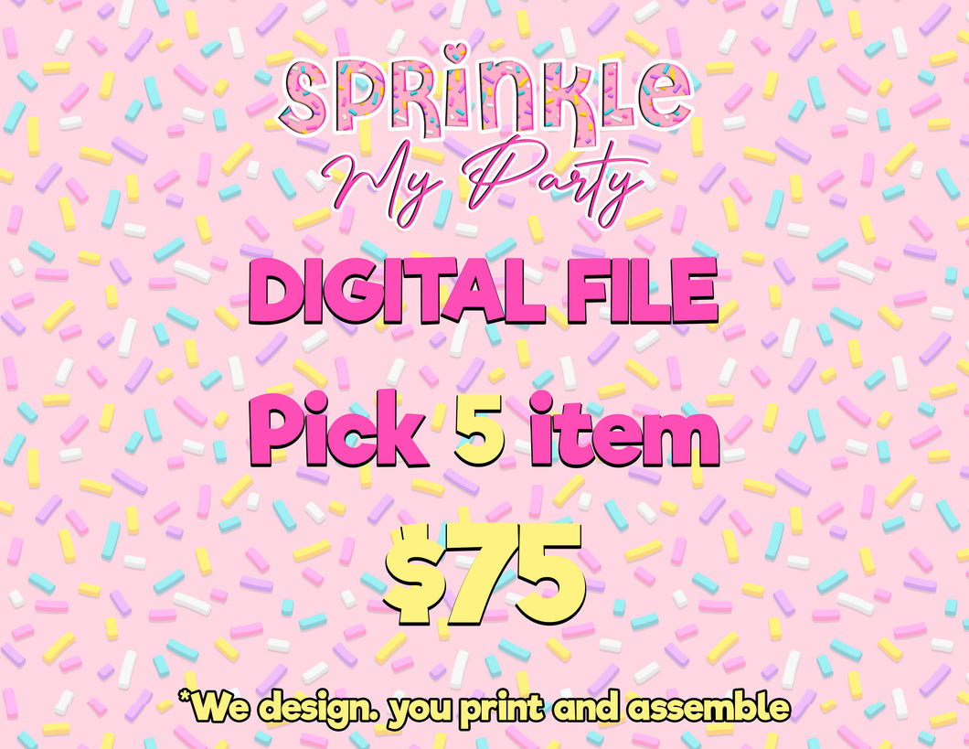 5 Digital Files (You print and assemble yourself)