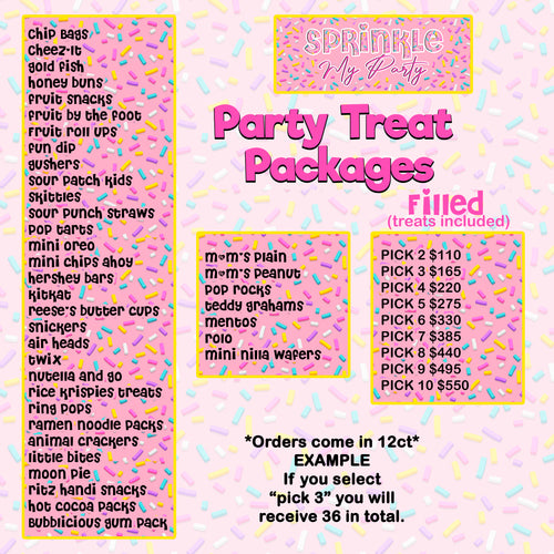 Custom Treats/Snacks Package *PLEASE READ DESCRIPTION*