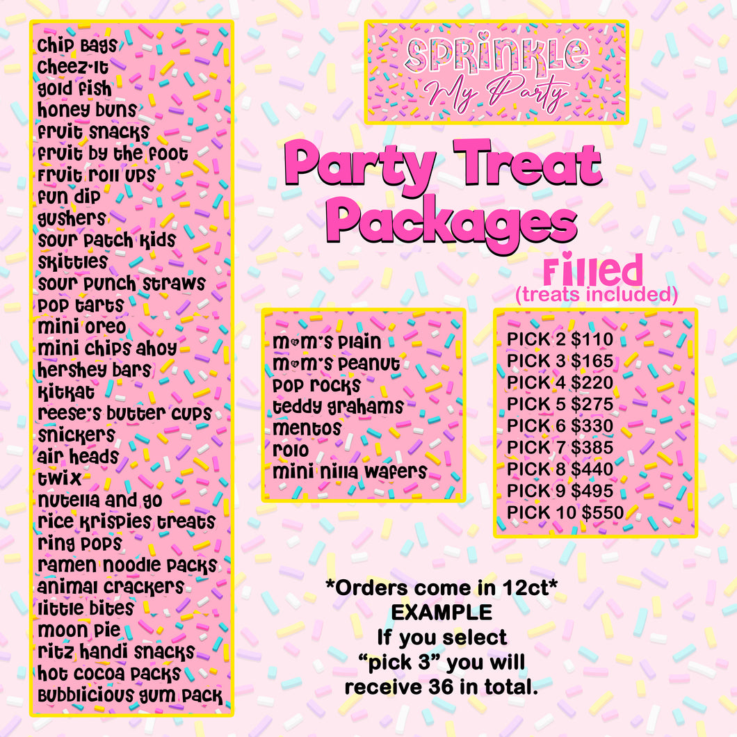 Custom Treats/Snacks Package *PLEASE READ DESCRIPTION*